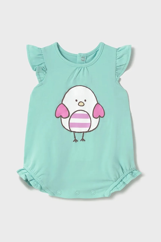 Хлопковый ромпер для младенцев Mayoral Newborn 3 шт 1758.2S.Newborn.PPYH бирюзовый SS25