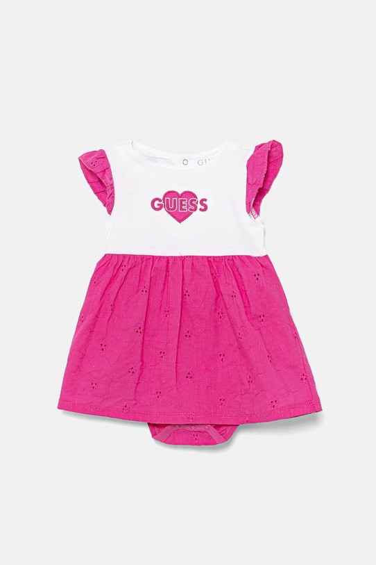 Guess body bawełniane niemowlęce Gift Box różowy S5GG08.K6YW4.PPYA
