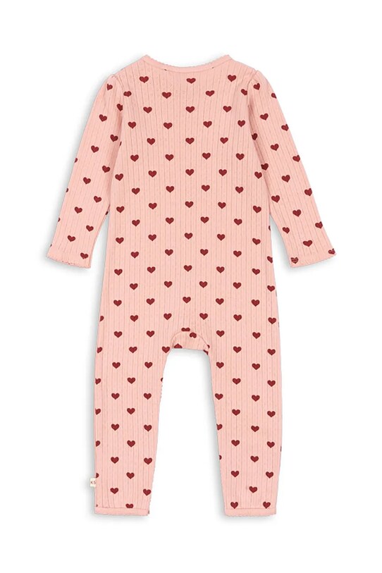 Дівчинка Бавовняні дитячі повзунки Konges Sløjd MINNIE ONESIE GOTS KS102586 рожевий