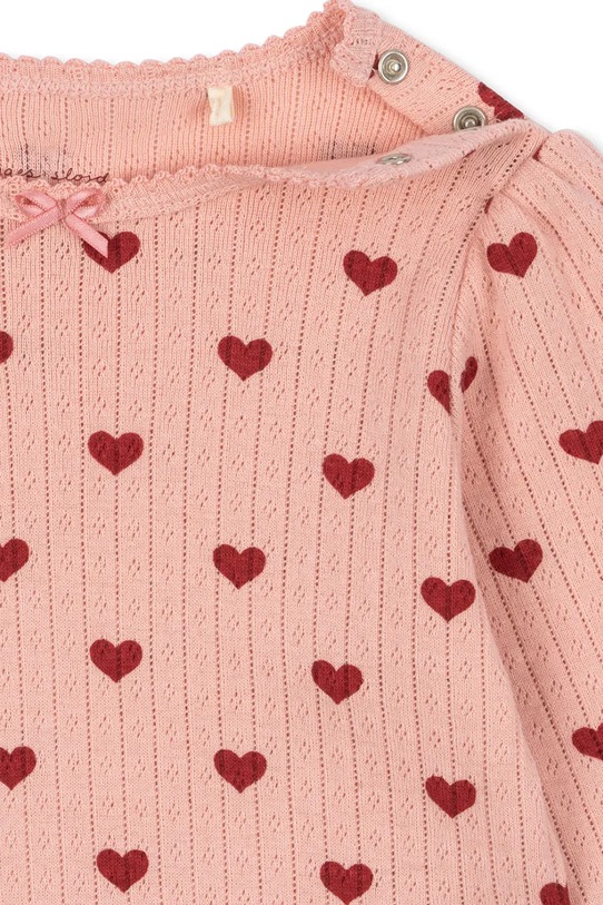 Konges Sløjd pamut baba nadrág MINNIE ONESIE GOTS rózsaszín KS102586