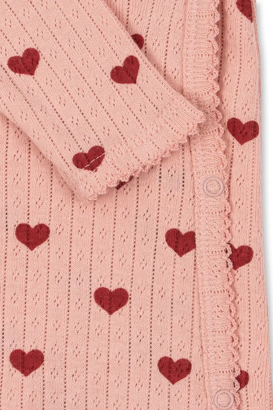 Konges Sløjd śpioszki niemowlęce MINNIE NEWBORN ONESIE GOTS różowy KS102588