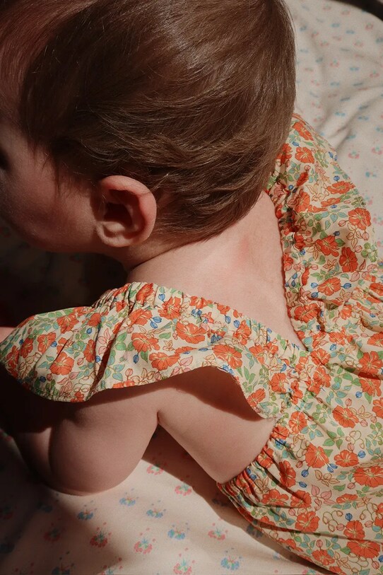 Konges Sløjd body bawełniane niemowlęce VERBENA ROMPER GOTS KS102299