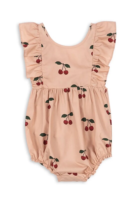 Konges Sløjd body bawełniane niemowlęce VERBENA ROMPER GOTS Produkt niemowlęcy różowy KS102299