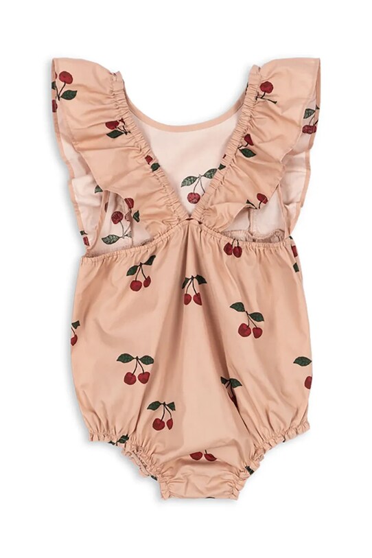 Konges Sløjd body bawełniane niemowlęce VERBENA ROMPER GOTS KS102299 różowy SS25