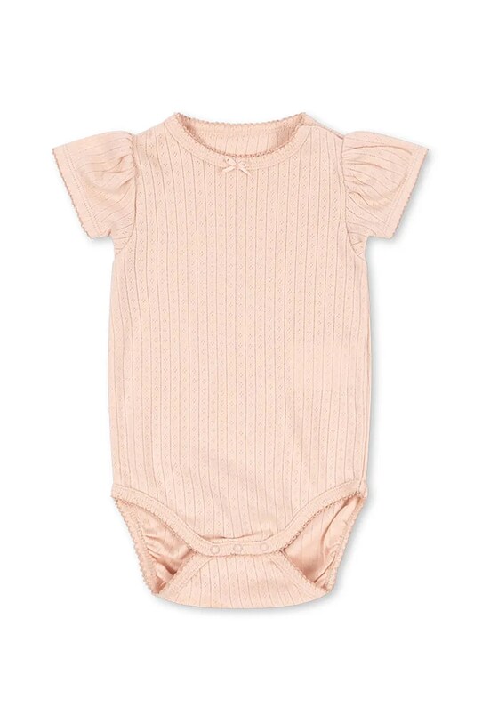 Konges Sløjd body din bumbac pentru bebelusi MINNIE PUFF SLEEVE BODY GOTS Produs pentru bebe roz KS103148