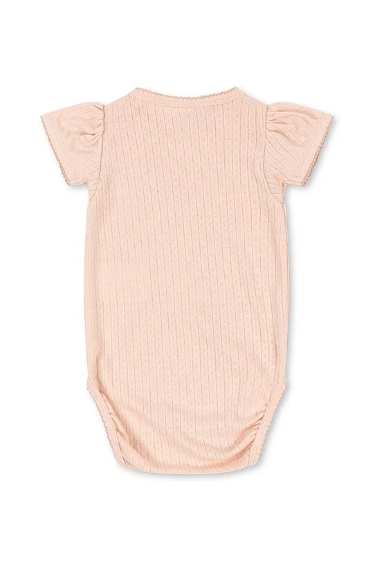 Konges Sløjd body din bumbac pentru bebelusi MINNIE PUFF SLEEVE BODY GOTS KS103148 roz SS25