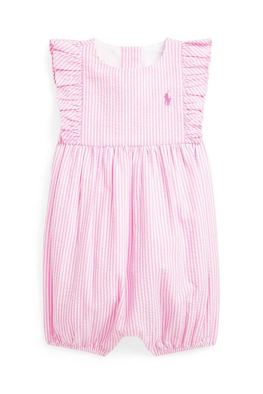 Polo Ralph Lauren rampers bawełniany niemowlęcy różowy 310965362001