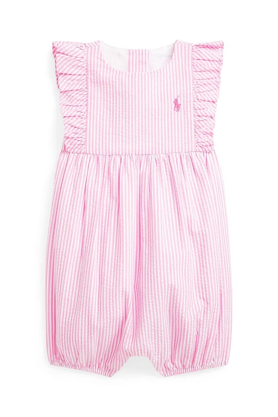 Бавовняний ромпер для немовлят Polo Ralph Lauren рожевий 310965362001