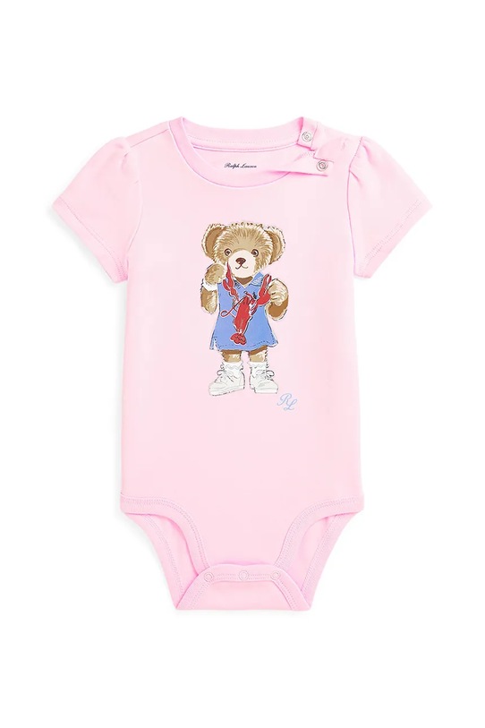 Polo Ralph Lauren body bawełniane niemowlęce różowy 310975353001