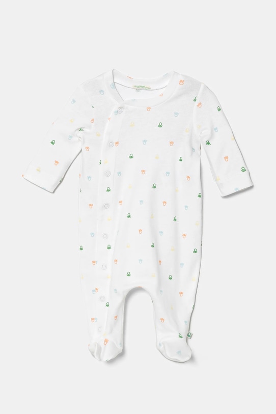 Детские хлопковые ползунки United Colors of Benetton Для младенцев белый 3PWB0T02D.W.Seasonal