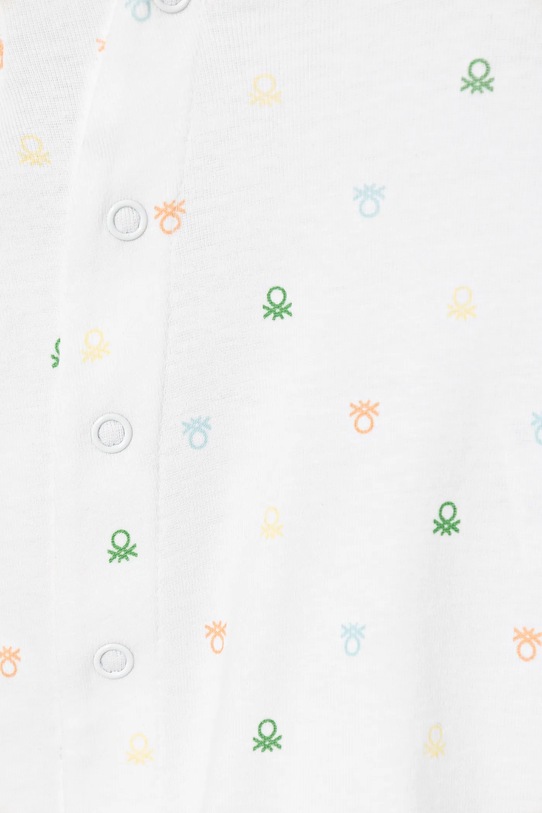 Девочка Детские хлопковые ползунки United Colors of Benetton 3PWB0T02D.W.Seasonal белый