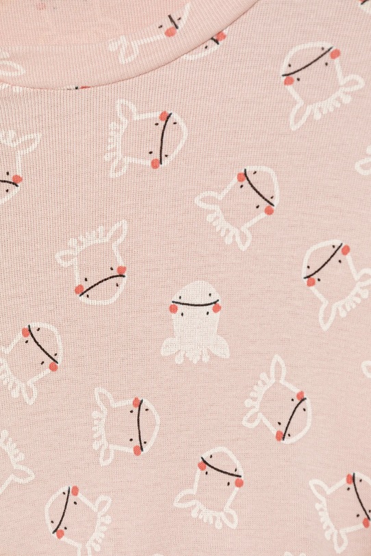 Dziewczynka United Colors of Benetton śpioszki bawełniane niemowlęce 3PWB0T02D.W.Seasonal różowy