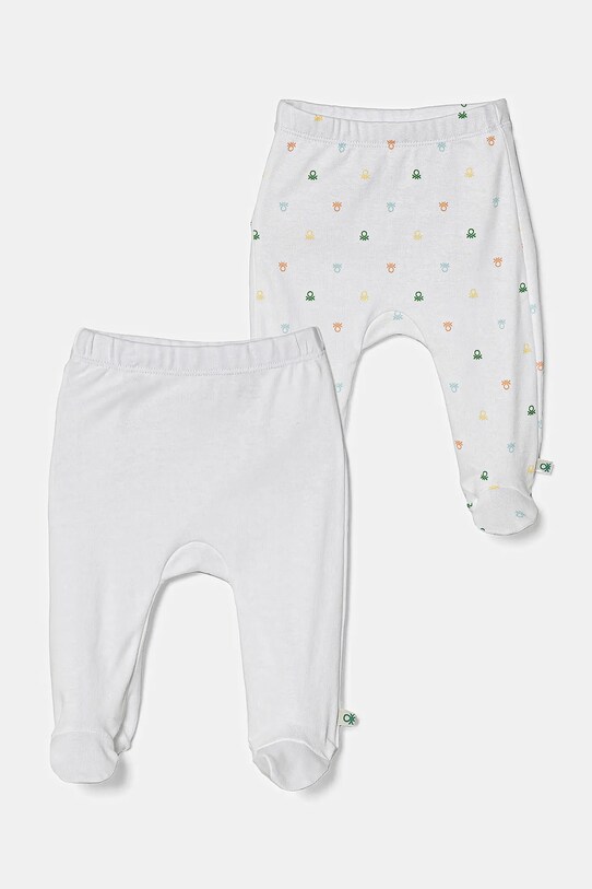 United Colors of Benetton pamut baba nadrág 2 db Bébi termékek fehér 3PWB0F009.W.Seasonal
