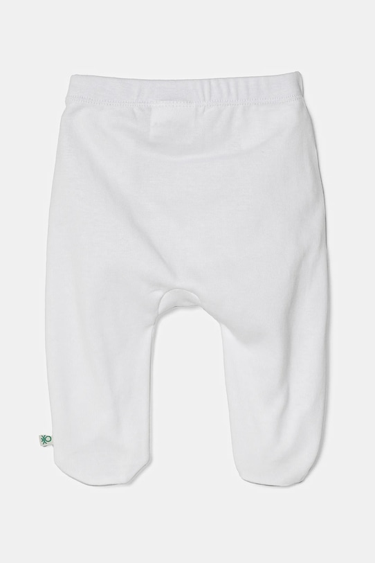 United Colors of Benetton salopete din bumbac pentru bebeluși 2-pack 3PWB0F009.W.Seasonal alb