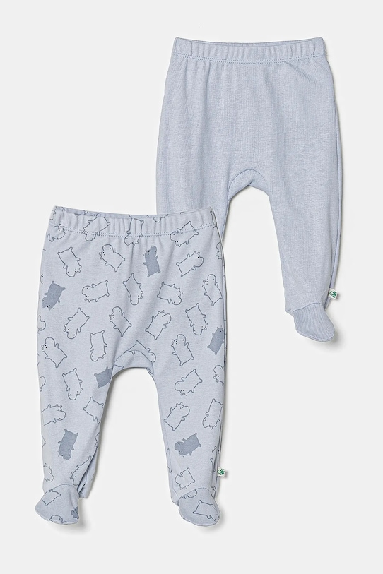 Bombažni otroški kombinezon United Colors of Benetton 2-pack Izdelek za dojenčke modra 3PWB0F009.W.Seasonal