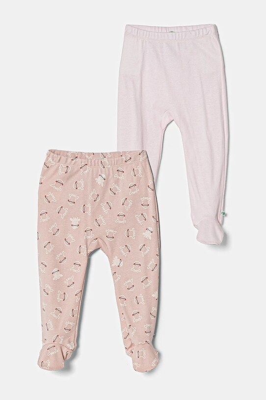 United Colors of Benetton pamut baba nadrág 2 db Bébi termékek rózsaszín 3PWB0F009.W.Seasonal