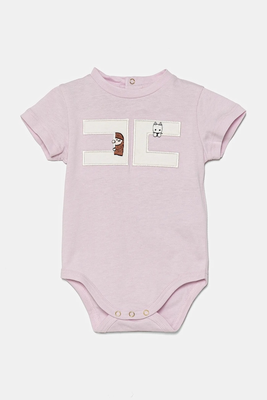 Elisabetta Franchi body din bumbac pentru bebelusi roz ENBD003.0.JF054