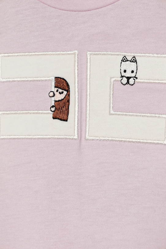 Fete Elisabetta Franchi body din bumbac pentru bebelusi ENBD003.0.JF054 roz