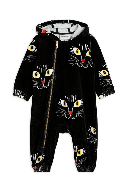 Дитячі бавовняні повзунки Mini Rodini Cat face Для немовлят чорний 2374012199