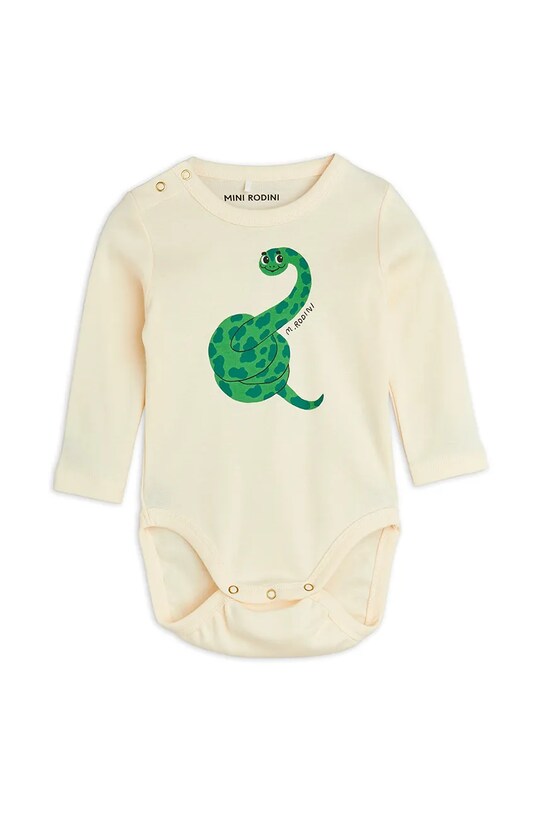Bavlněné kojenecké body Mini Rodini Snake Kojenecký výrobek béžová 2514010911