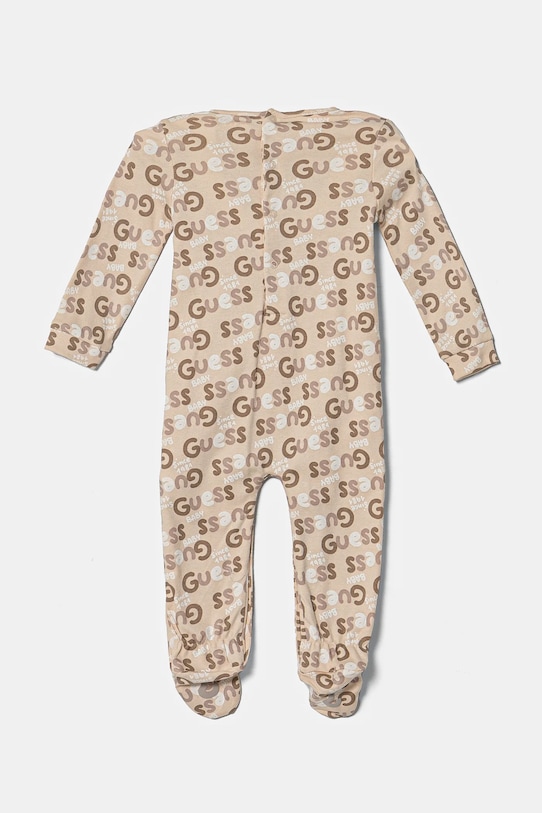 Guess śpioszki bawełniane niemowlęce H5RW01.KA6W0.PPYA beżowy SS25