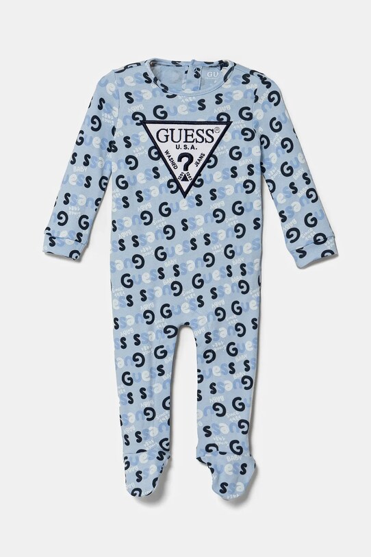 Guess śpioszki bawełniane niemowlęce Produkt niemowlęcy niebieski H5RW01.KA6W0.PPYA