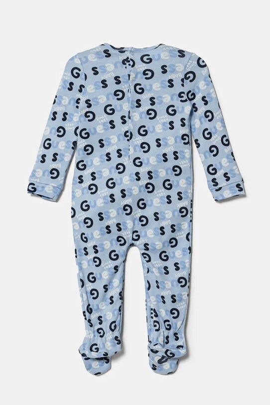 Guess śpioszki bawełniane niemowlęce H5RW01.KA6W0.PPYA niebieski SS25