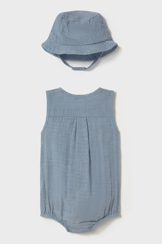 Mayoral Newborn rampers și pălărie pentru bebeluși 1603.1D.Newborn.PPYH albastru SS25