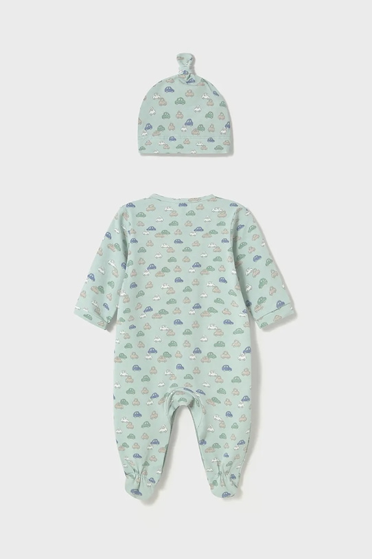 Ползунки и детская шапочка Mayoral Newborn 1706.1C.Newborn.PPYH бирюзовый SS25
