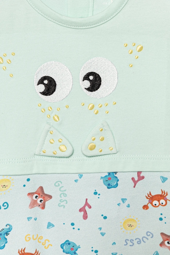 Băieți Guess salopetă pentru copii H5GW10.K6YW1.PPYA turcoaz