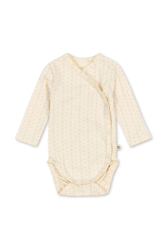 Konges Sløjd body niemowlęce BASIC LS NEWBORN BODY GOTS Produkt niemowlęcy beżowy KS102243