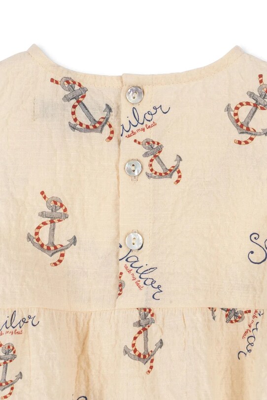 CHLAPEC Body Konges Sløjd ELLIOT ROMPER GOTS KS103065 béžová