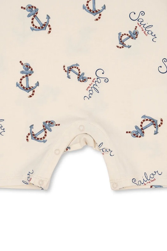 Konges Sløjd śpioszki niemowlęce BASIC ROMPER GOTS beżowy KS103153