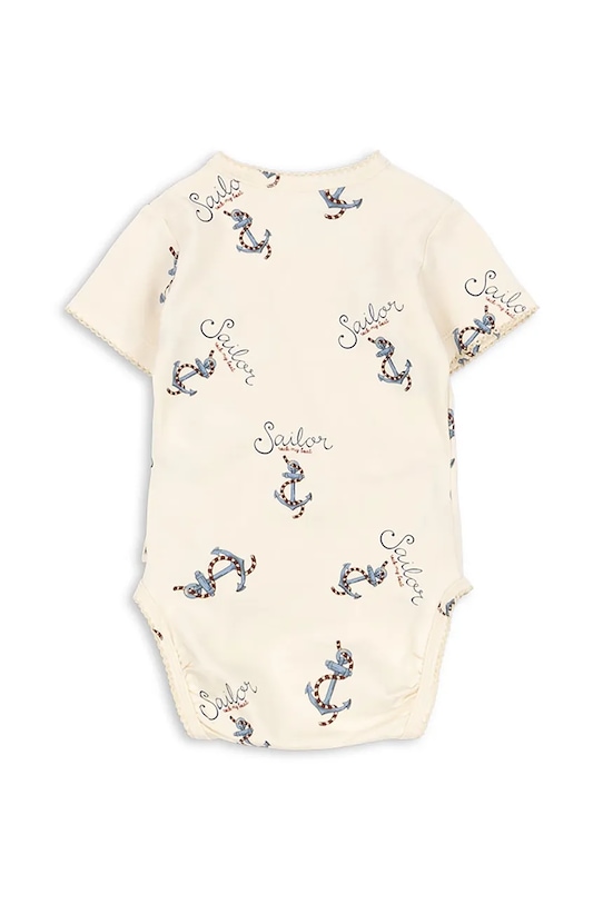 Konges Sløjd body niemowlęce BASIC SS NEWBORN BODY GOTS KS103398 beżowy SS25