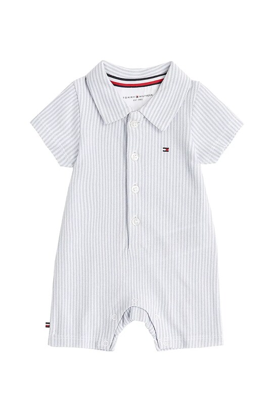 Хлопковый ромпер для младенцев Tommy Hilfiger голубой KN0KN02044.PPYA
