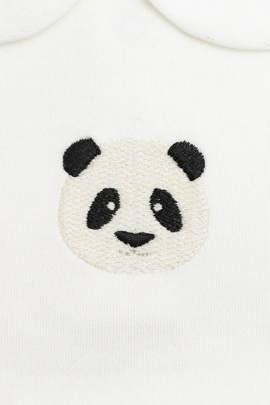 Donsje body bawełniane niemowlęce Davo Bodysuit Panda biały 3030107