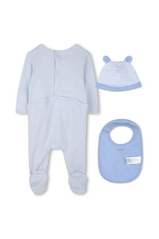 Дитячі бавовняні повзунки Kenzo Kids K60866 блакитний SS25
