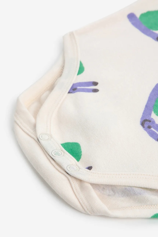 Chłopiec Bobo Choses body niemowlęce Funny Snail 125AB006 beżowy