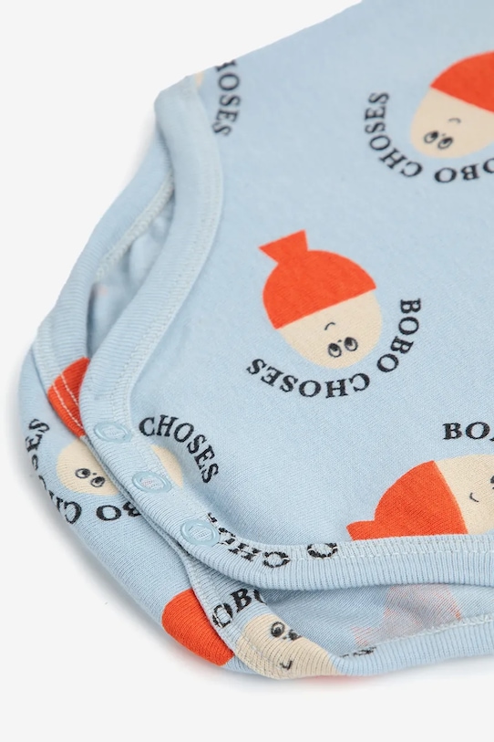 Chłopiec Bobo Choses body niemowlęce Morning Egg 125AB004 niebieski