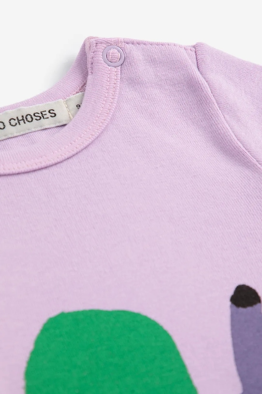 Chlapec Body pre bábätká Bobo Choses Funny Snail 125AB114 fialová