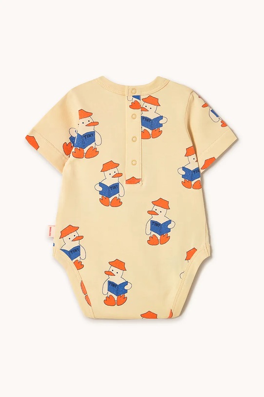 Chłopiec Tinycottons body bawełniane niemowlęce READERS BODY SS25.008 beżowy