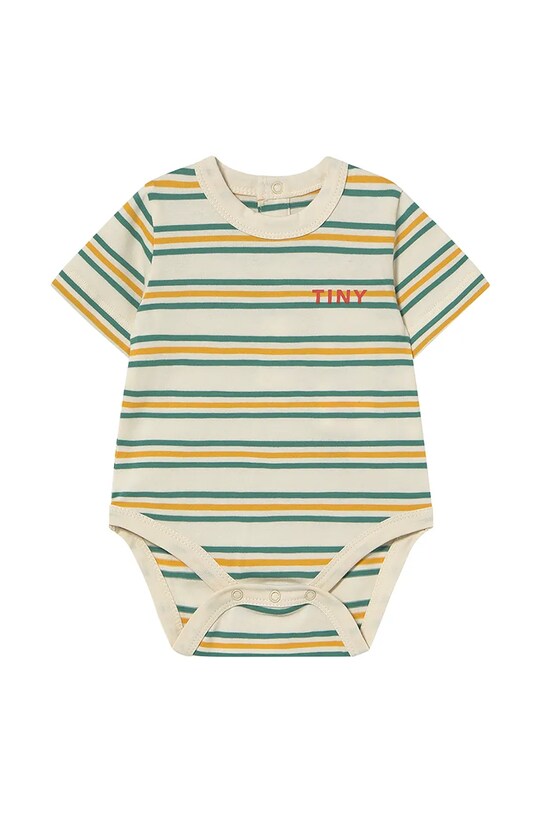 Bombažen body za dojenčka Tinycottons STRIPES MULTICOLOR BODY SS25.124 bež SS25