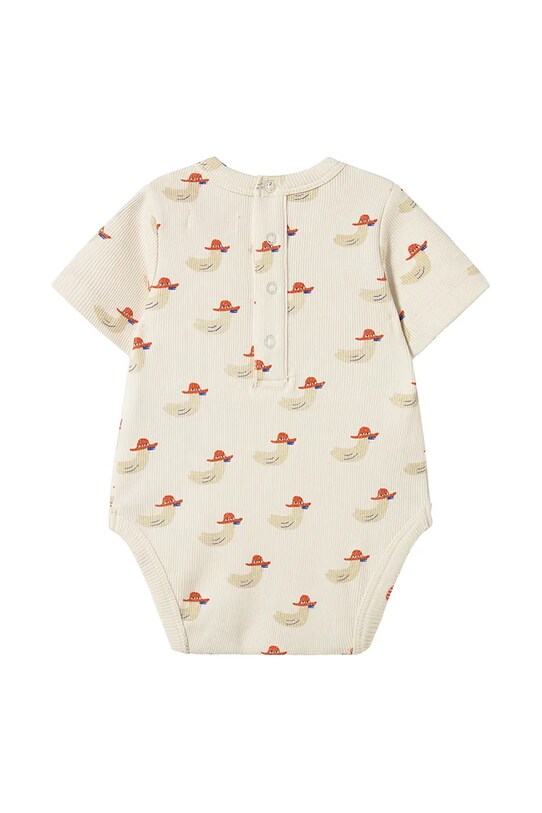 Φορμάκι μωρού Tinycottons DUCKS RIB BODY SS25.359 μπεζ SS25