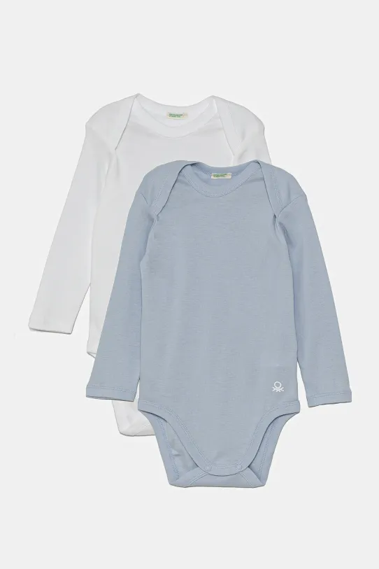 Bavlnené body pre bábätká United Colors of Benetton 3-pak Pre bábätká modrá 3GI70B089.W.Reprop.PPYA