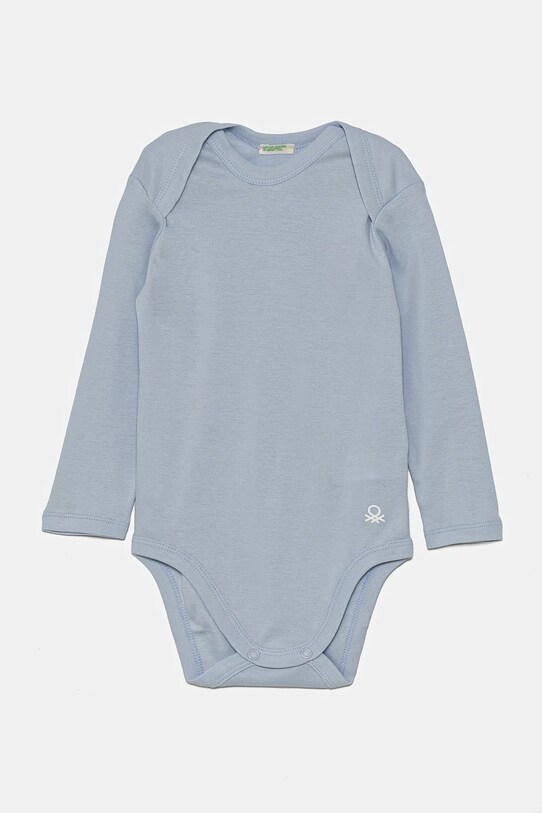 Bombažen body za dojenčka United Colors of Benetton 3-pack 3GI70B089.W.Reprop.PPYA modra SS25