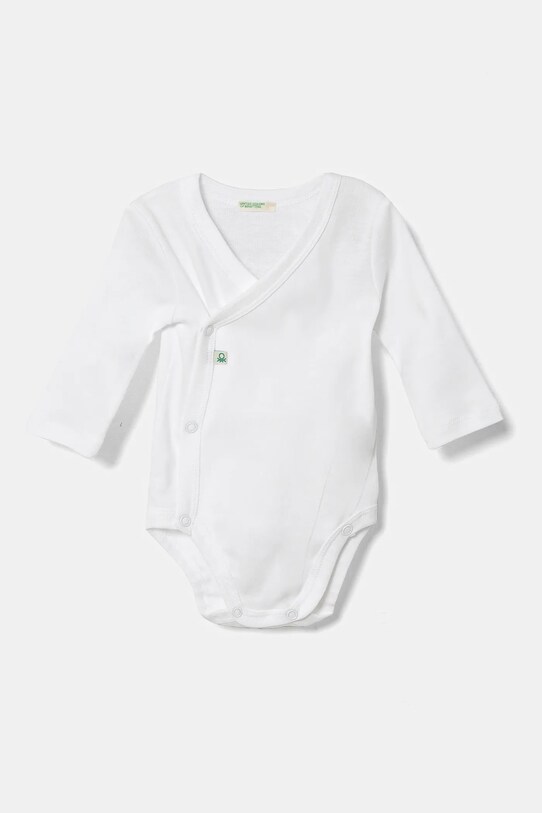 Bombažen body za dojenčka United Colors of Benetton 2-pack bela 3PWB0B00U.W.Seasonal