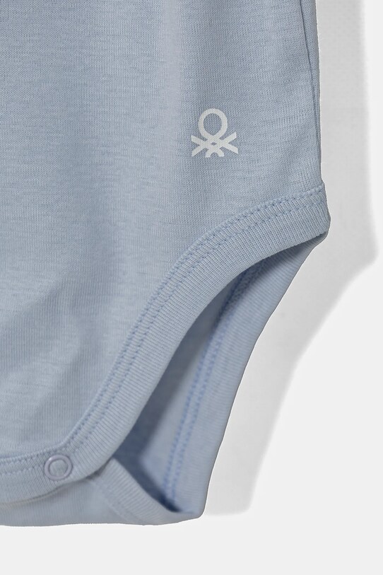 Bombažen body za dojenčka United Colors of Benetton 3-pack 3GI70B079.W.Reprop.PPYA modra