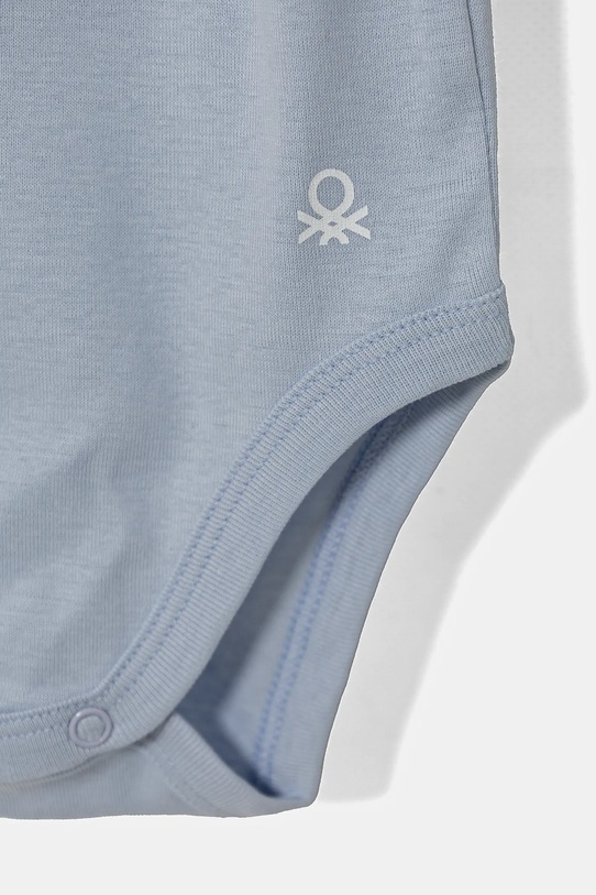 Bavlnené body pre bábätká United Colors of Benetton 3-pak 3GI70B079.W.Reprop.PPYA modrá