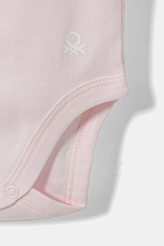 Bombažen body za dojenčka United Colors of Benetton 3-pack 3GI70B079.W.Reprop.PPYA roza