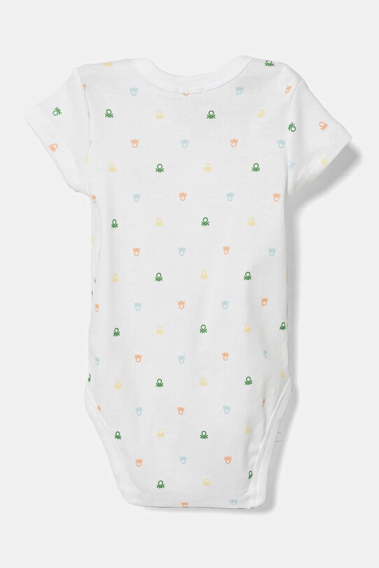 Bombažen body za dojenčka United Colors of Benetton 2-pack 3PWB0B00V.W.Seasonal bela SS25